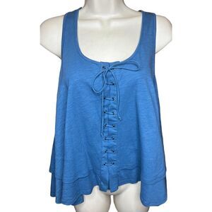 Elizabeth & James Lace Up Front Cotton T NWT Size XS